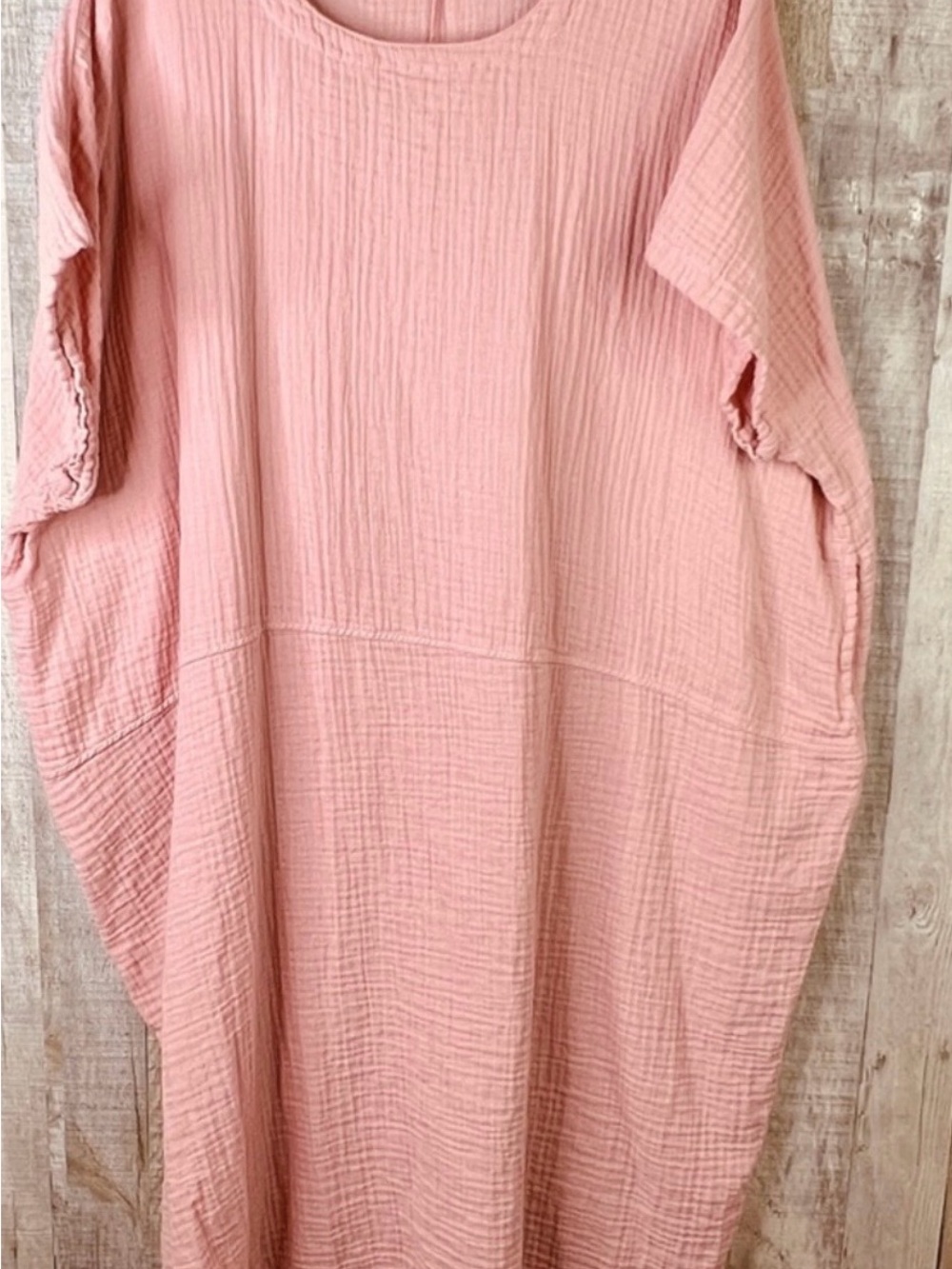Soft Gauze Pink Women's Tunic Dress